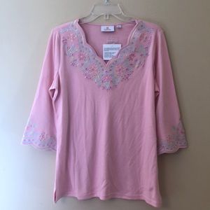 Quacker Factory 3/4 Sleeve T